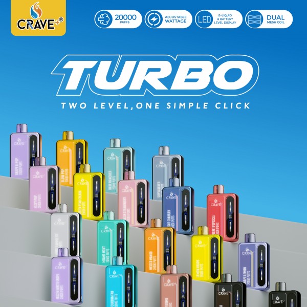 Crave Turbo 20K Disposable 5% (Display Box of 5) (Master Case of 200)