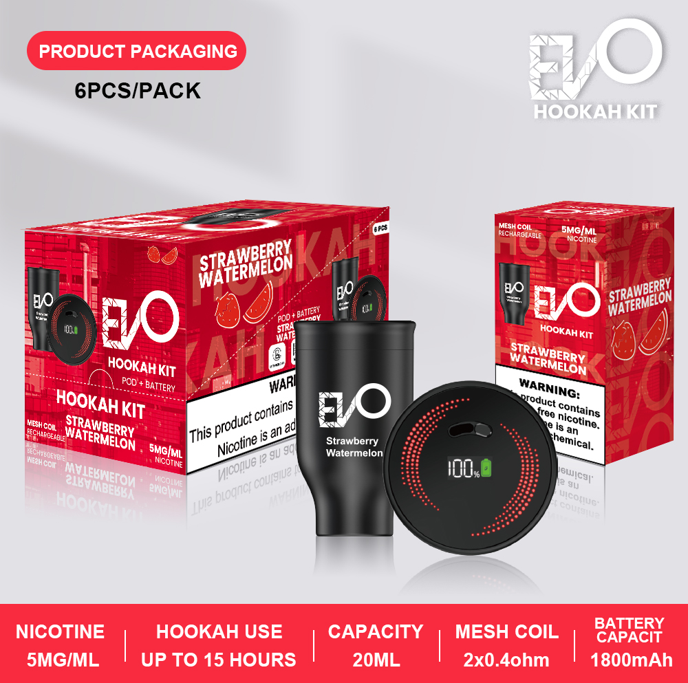 EVO Hookah Disposable Kit, evo hookah replacement pod