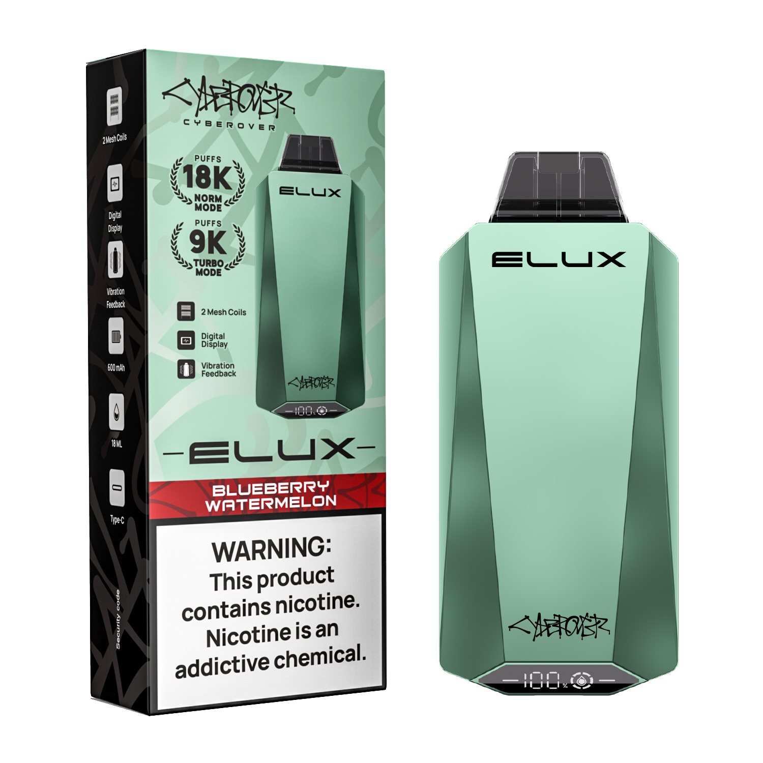 Elux CYBEROVER 18K Disposable 5%, 2deal