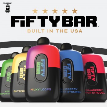 Fifty Bar 6500 Disposable 5% (Display Box of 10) (Master Case of 300)