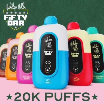 Hidden Hills x Fifty Bar 20K Disposable 5% (Display Box of 5) (Master Case of 200)