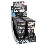 GRAV Short Kings 70mm Quartz Tip Cones POP Display Box 16CT