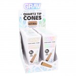 GRAV Short Kings 70mm Quartz Tip Cones POP Display Box 16CT