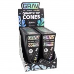 GRAV Tall Kings 109mm Quartz Tip Cones POP Display Box 16CT