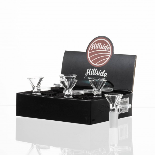 Hillside Glass Martini Bowl w/ Flat Handle Display 6CT