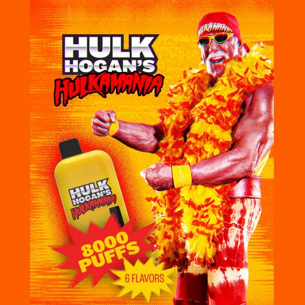 Hulk Hogan's Hulkamania & Hollywood 8000 Disposables 5% (Display Box of 5) (Master Case of 200)
