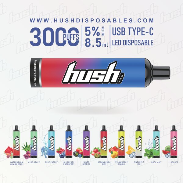 Hush Max Disposable 5% (Master Case of 200)