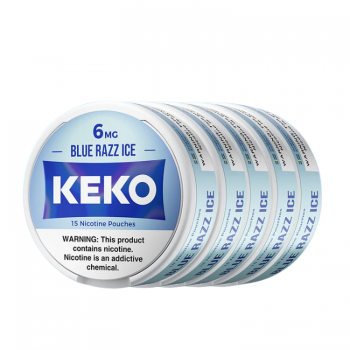 KEKO Pouches 5pk - Blue Razz Ice