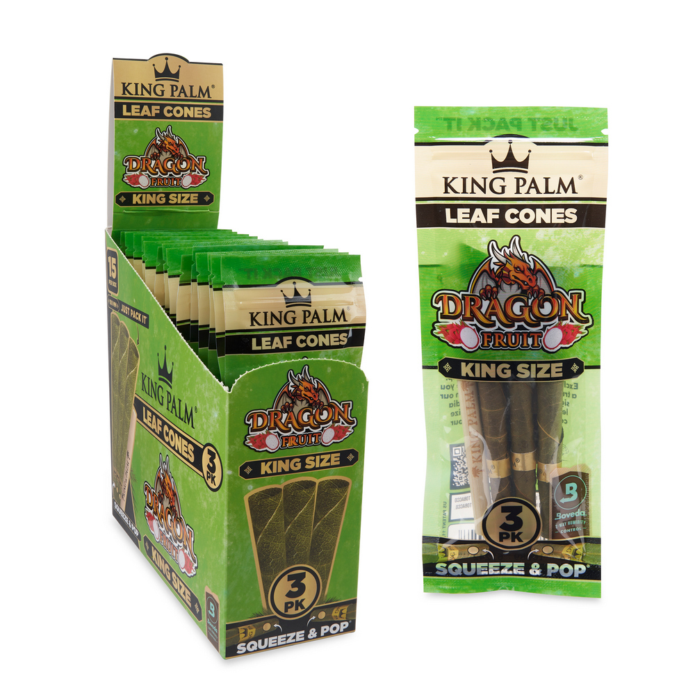 King Palm Flavored King Cones 3pk Display 15CT, thc, , dry herb, flower ...