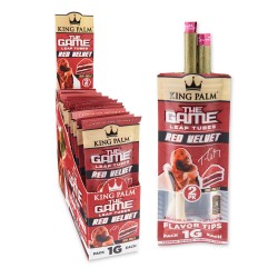 King Palm x The Game 2pk Flavored Mini Leaf Roll Display 20CT - Red Velvet