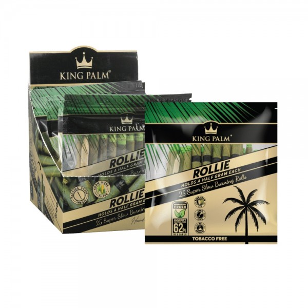 King Palm Natural Cones 25pk Rollie Display 8CT