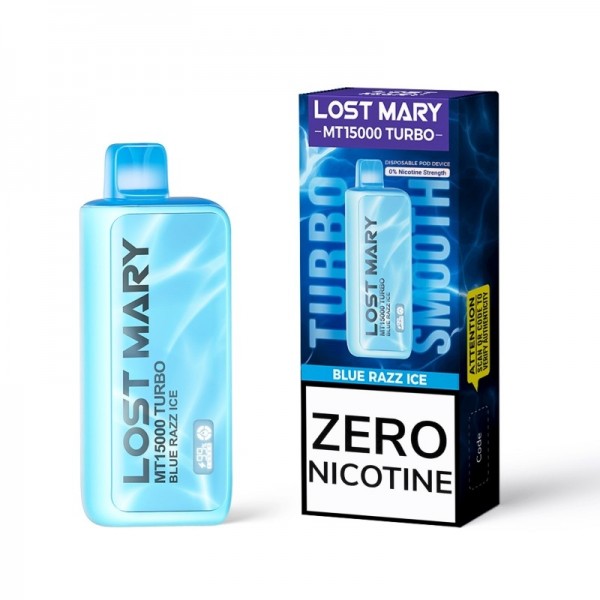 Lost Mary MT15000 Turbo Disposable 0% NICOTINE FREE - Blue Razz Ice