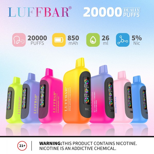 LUFFBAR Dually 20000 Disposable 5% (Display Box of 5) (Master Case of 200)
