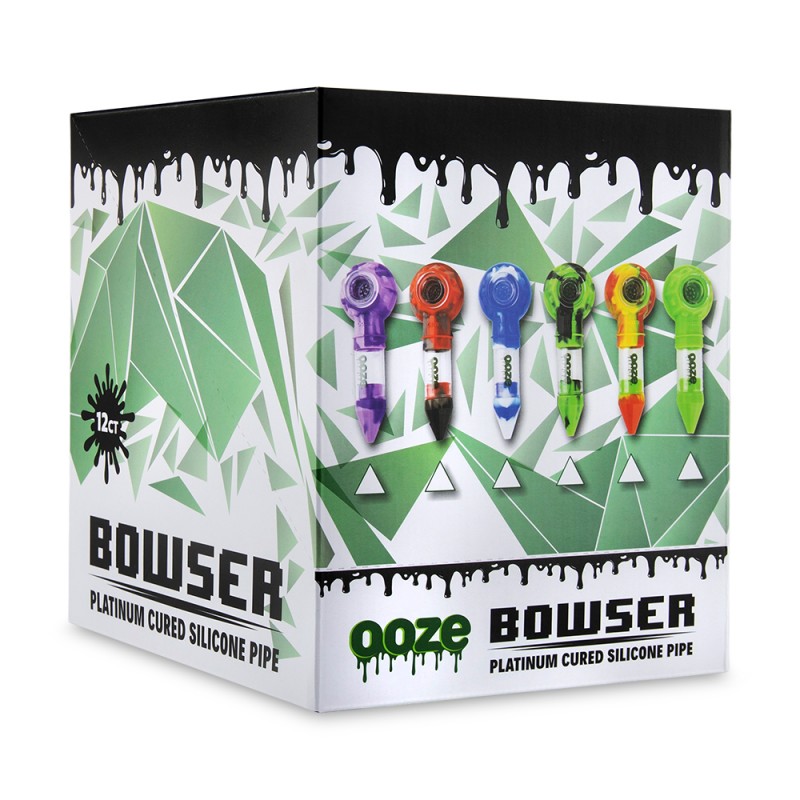 OOZE Bowser Silicone Travel Pipe 12 Count Display, thc, , dry herb