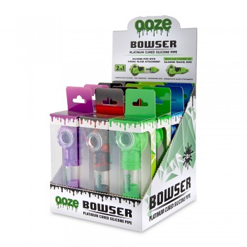 Ooze Piper 2-in-1 Silicone Pipe + Chillum - Display of 12