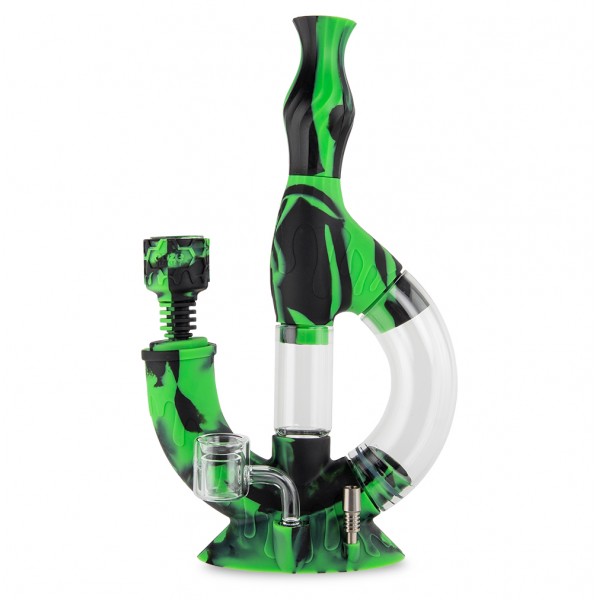 OOZE Echo Silicone Glass Water Pipe & Nectar Collector