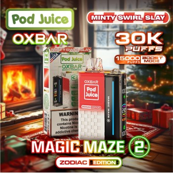 Pod Juice x OXBAR 30K Magic Maze 2 Disposable 5% (Display Box of 5) (Master Case of 100)