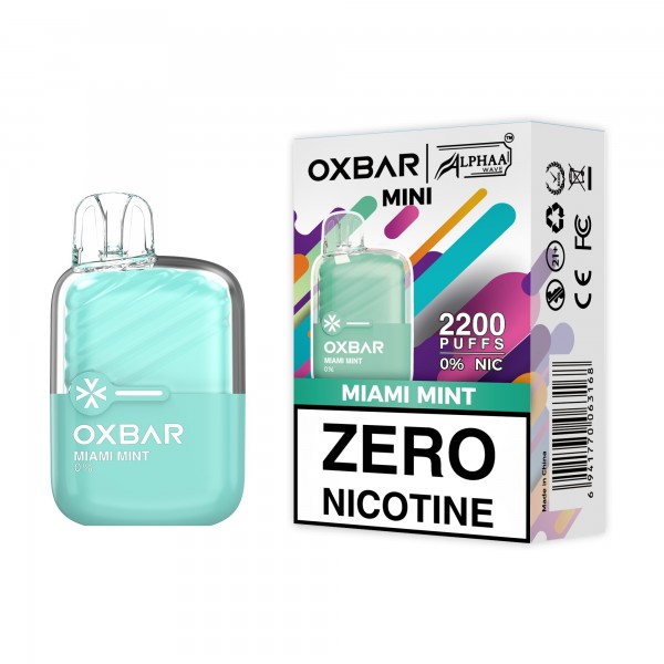 OXBAR MINI 2200 Disposable 0% NICOTINE FREE - Miami Mint