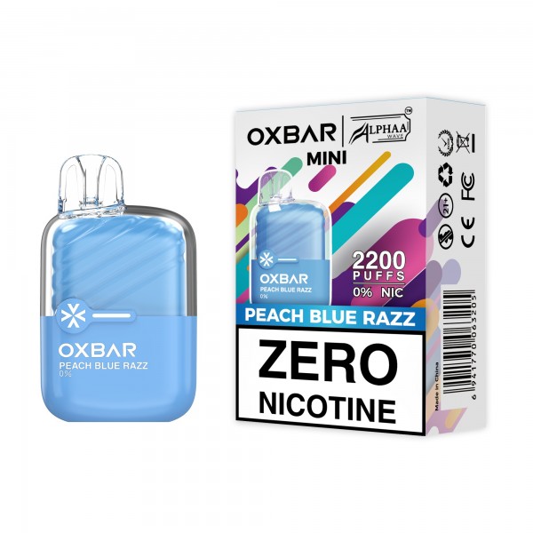 OXBAR MINI 2200 Disposable 0% NICOTINE FREE - Peach Blue Razz