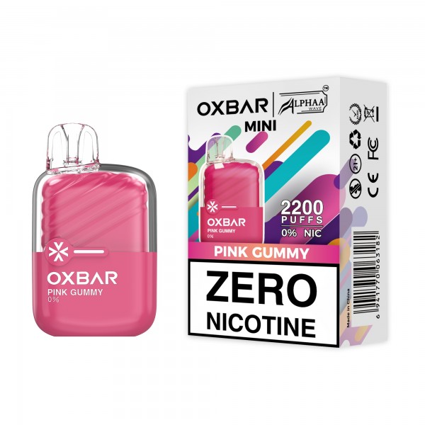 OXBAR MINI 2200 Disposable 0% NICOTINE FREE - Pink Gummy