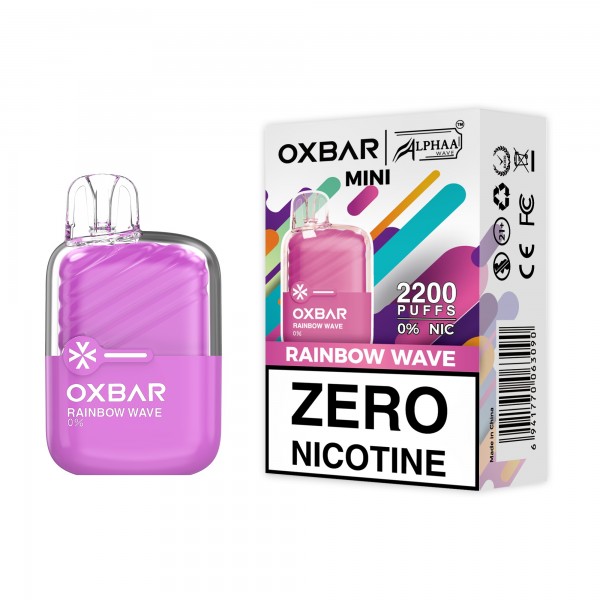 OXBAR MINI 2200 Disposable 0% NICOTINE FREE - Rainbow Wave