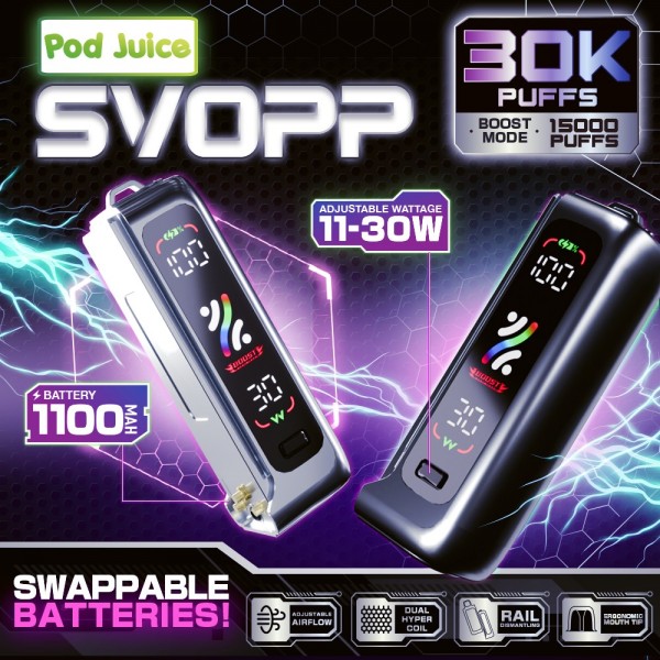 Pod Juice SVOPP 1100mAh Battery Device (Display Box of 5) (Master Case of 200)