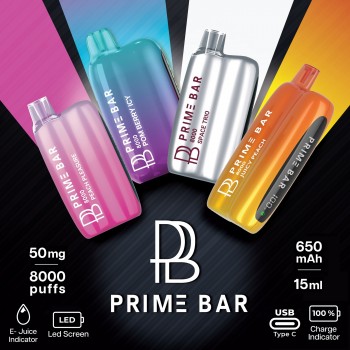 Prime Bar 8000 Disposable 5% (Display Box of 5)