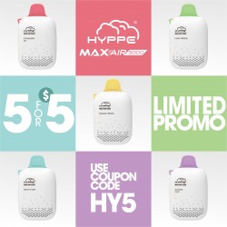 Hyppe Max Air 5Pack $5 after Coupon Code HY5 (1 per customer)