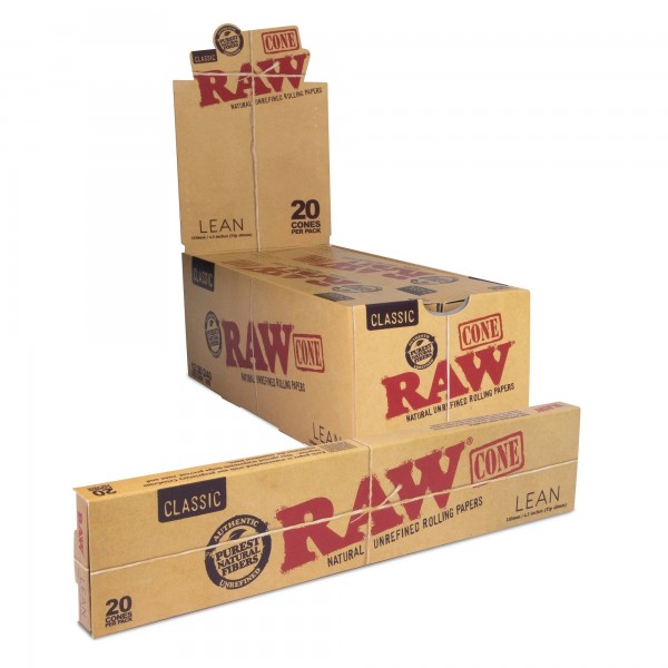 RAW Classic Lean Size Cones Display Box 12CT