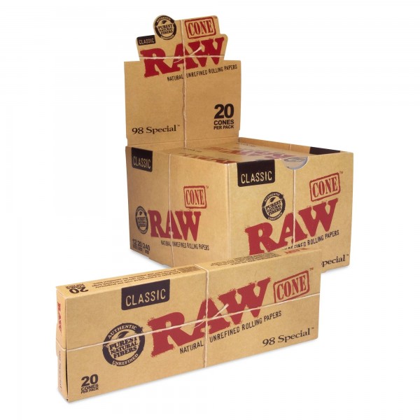 RAW Classic 98 Special Cones Display Box 12CT