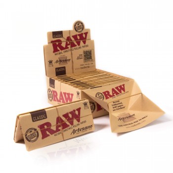 RAW Classic Artesano King Size Slim Rolling Papers Display Box 15CT