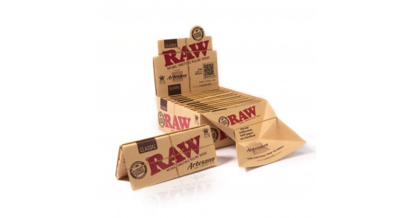 RAW Classic Artesano King Size Slim Rolling Papers Display Box 15CT, thc, ,  dry herb, flower, raw papers, aromatherapy, alternative