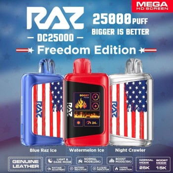 RAZ DC25000 Freedom Edition Disposable 5% (Master Case of 150) (Display Box of 5)