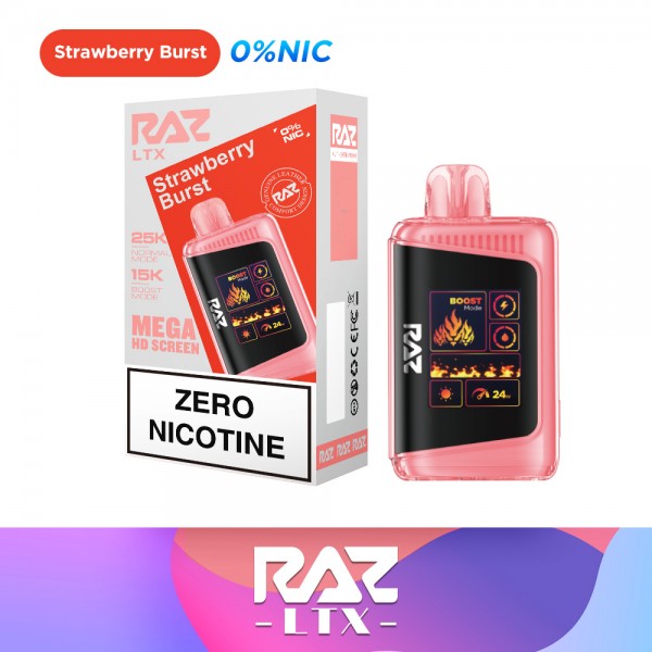 RAZ LTX 25K Disposable 0% NICOTINE FREE - Strawberry Burst