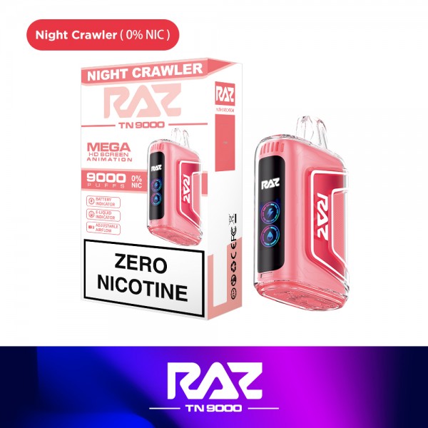 RAZ TN9000 Disposable 0% NICOTINE FREE - Night Crawler