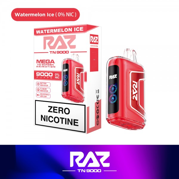 RAZ TN9000 Disposable 0% NICOTINE FREE - Watermelon Ice