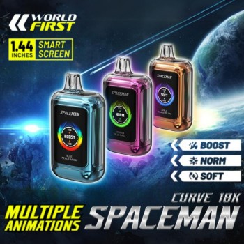 Spaceman Curve 18K Disposable 5% (Display Box of 5) (Master Case of 200)