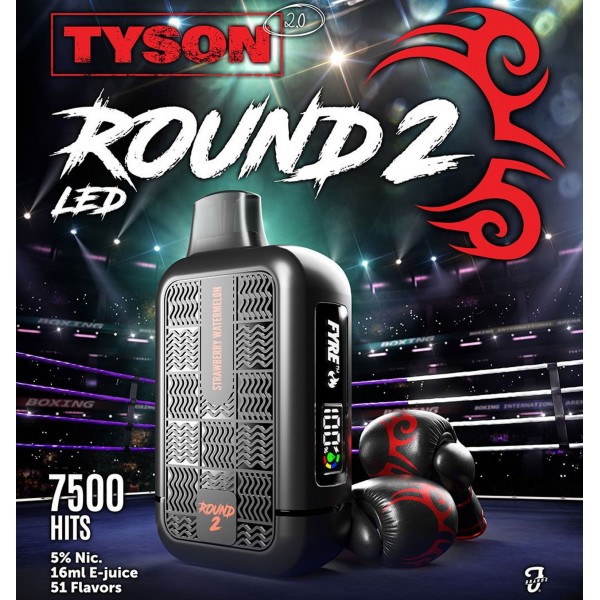Tyson 2.0 Round 2 Disposable 5% (Display Box of 10)