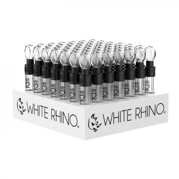 White Rhino Glass Slider Blunt Display 49CT