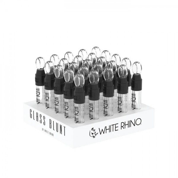 White Rhino Glass Slider Blunt Display 25CT