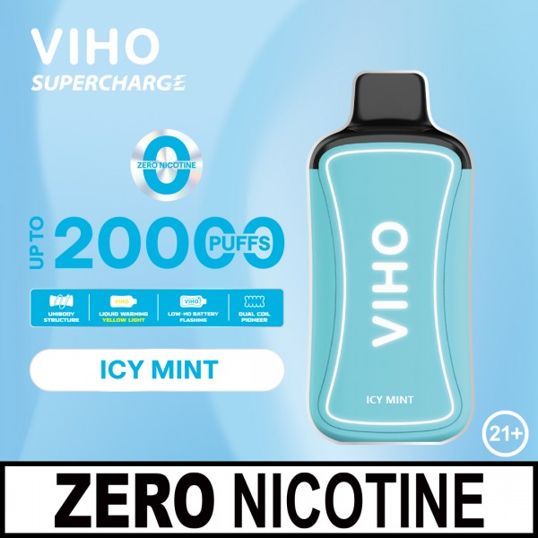 VIHO Supercharge 20K Disposable 0% NICOTINE FREE - Icy Mint