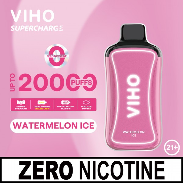 VIHO Supercharge 20K Disposable 0% NICOTINE FREE - Watermelon Ice