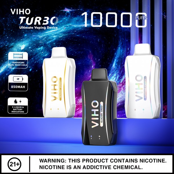 VIHO Turbo 10K Disposable 5% (Display Box of 5) (Master Case of 200)