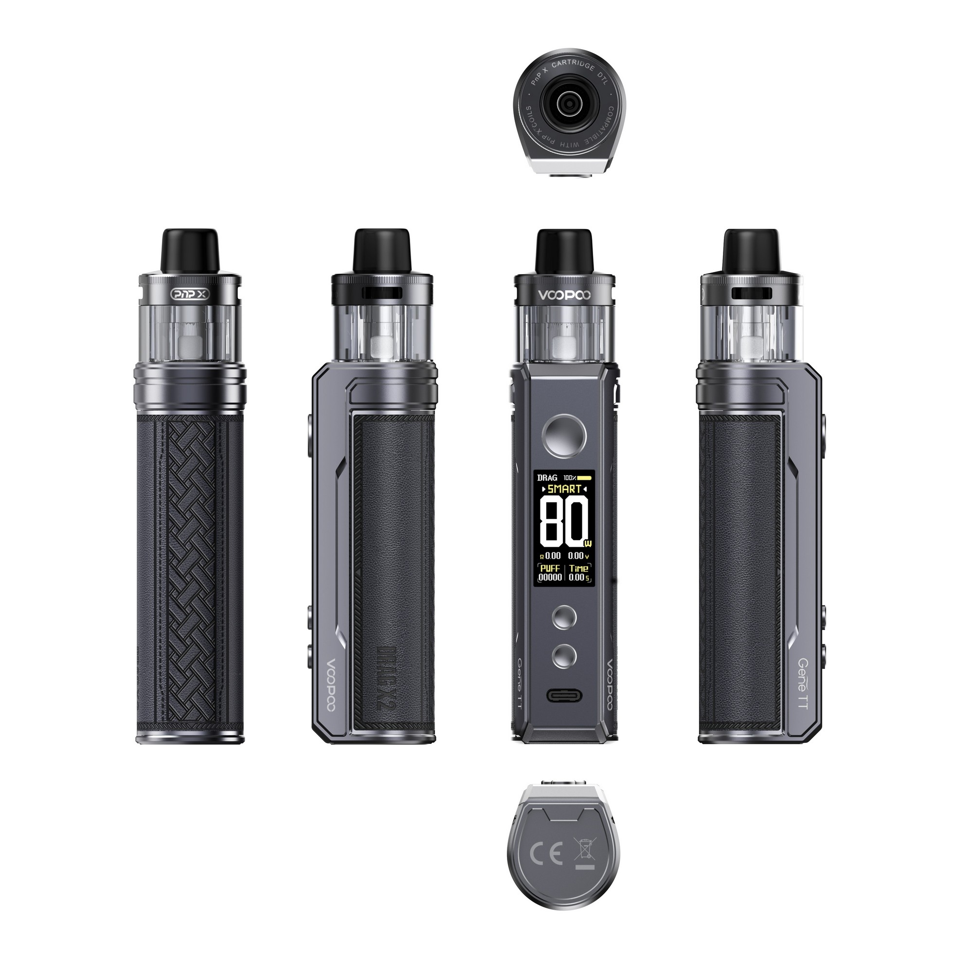 VooPoo Drag X2 Kit, pnp x coils, single 18650, single battery