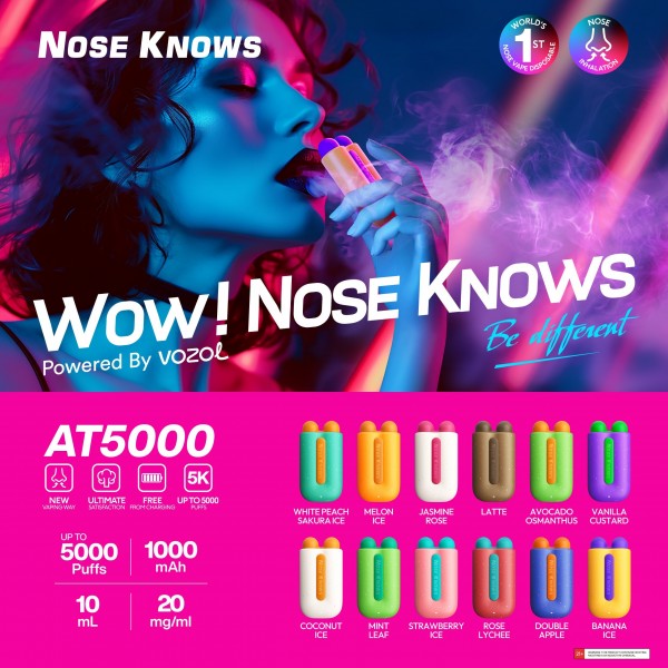 Nose Knows AT5000 Disposable 20mg (Display Box of 5) (Master Case of 200)