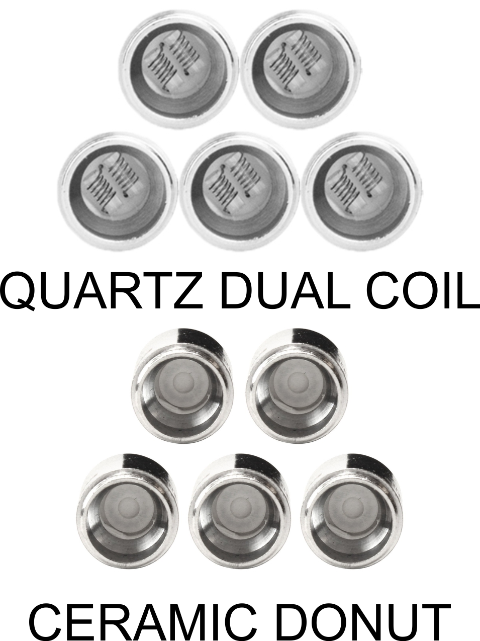 Yocan Evolve Plus Coil 5 Pack, ceramic donut, quartz, qdc, aromatherapy ...