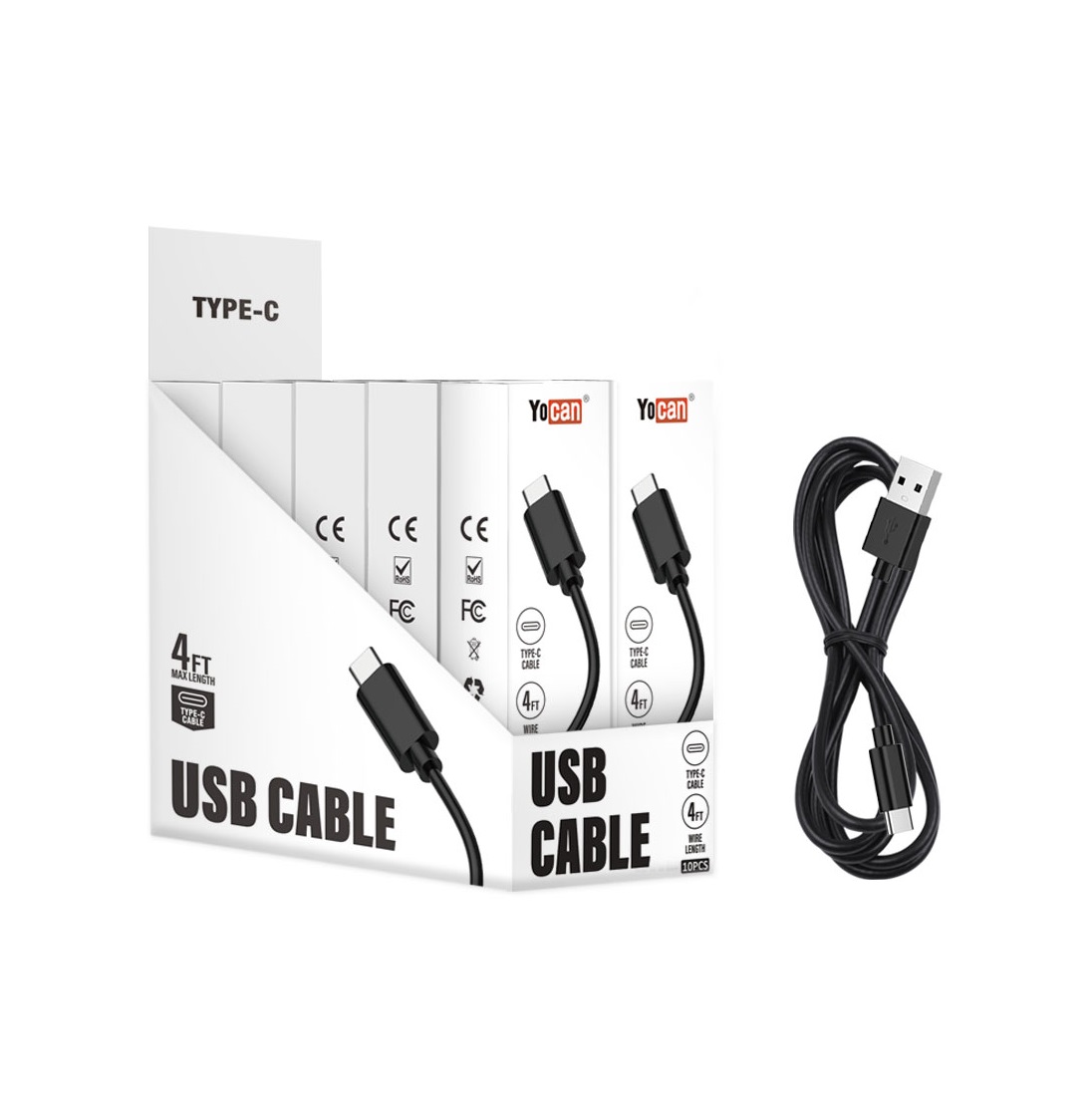 Yocan USB TypeC Charging Cables 10pk, thc, , wax, dab, concentrates